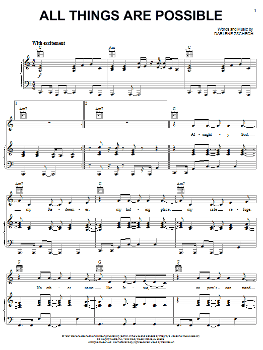 All Things Are Possible sheet music