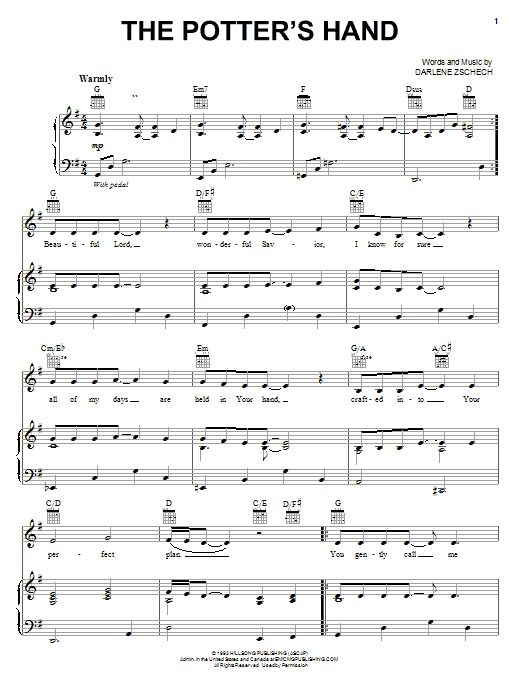 The Potter's Hand sheet music