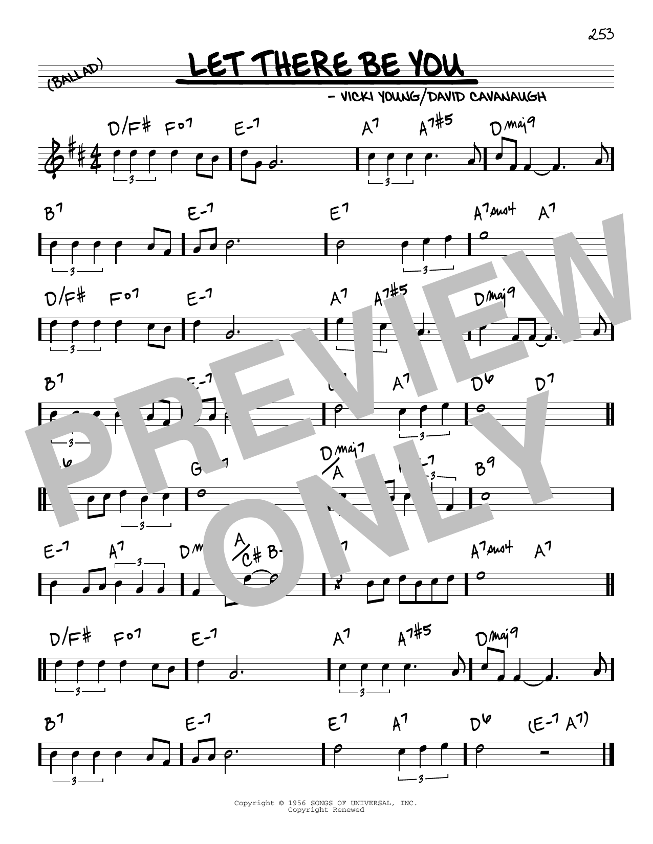 Dave Cavanaugh and Vicki Young Let There Be You Sheet Music Notes & Chords for Real Book – Melody & Chords - Download or Print PDF