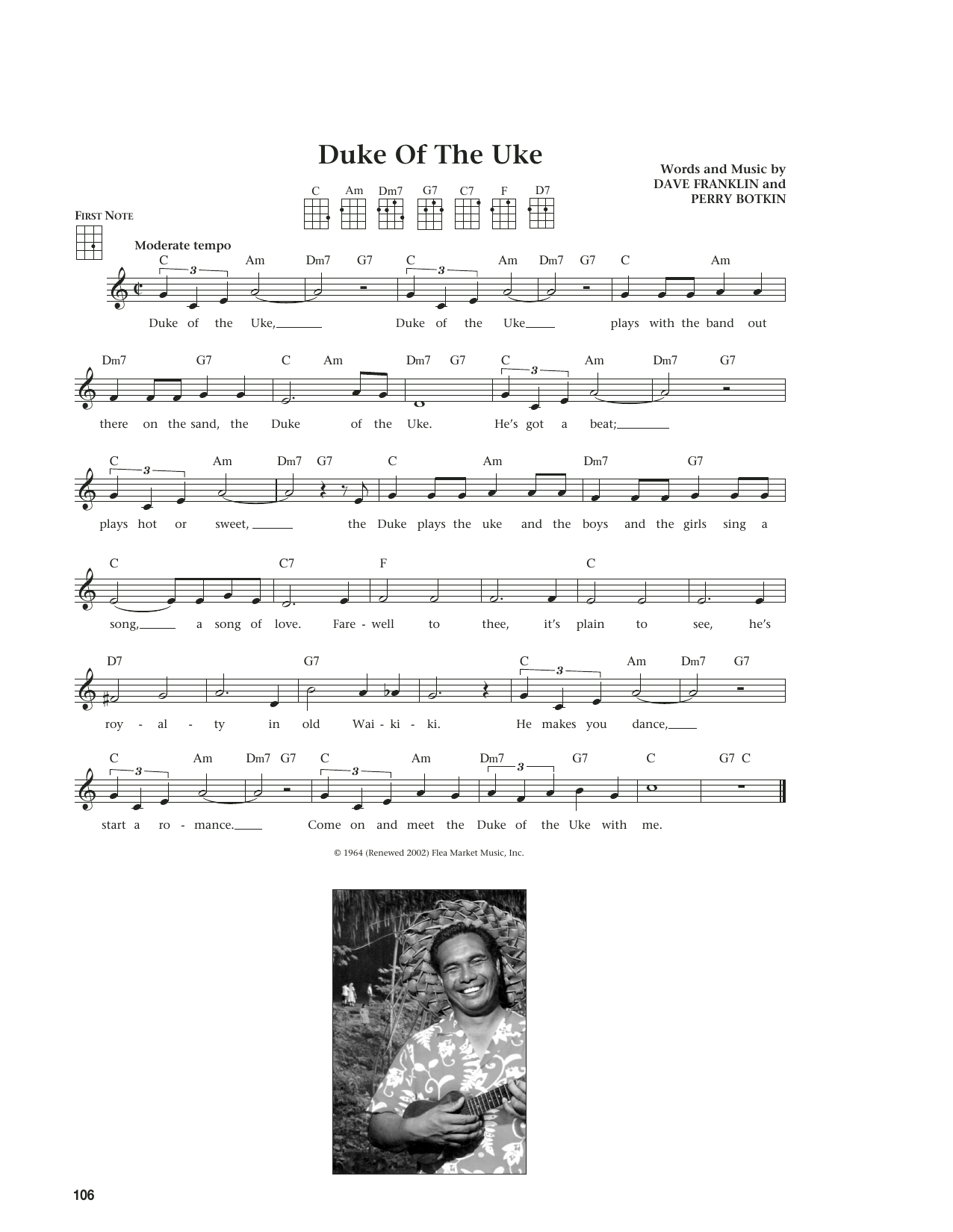 Dave Franklin and Perry Botkin Duke Of The Uke (from The Daily Ukulele) (arr. Liz and Jim Beloff) Sheet Music Notes & Chords for Ukulele - Download or Print PDF