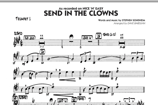 Send In The Clowns - Trumpet 1 sheet music
