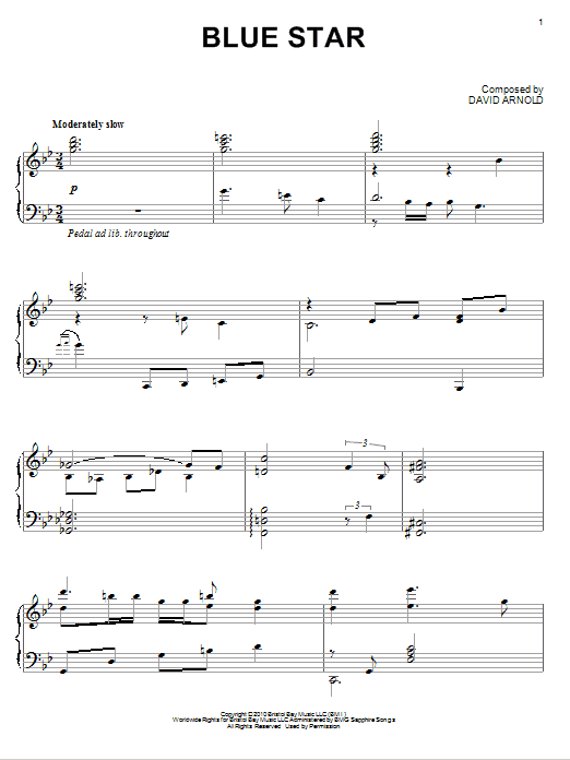 David Arnold Blue Star Sheet Music Notes & Chords for Piano - Download or Print PDF David Arnold Blue Star Sheet Music Notes & Chords for Piano - Download or Print PDF