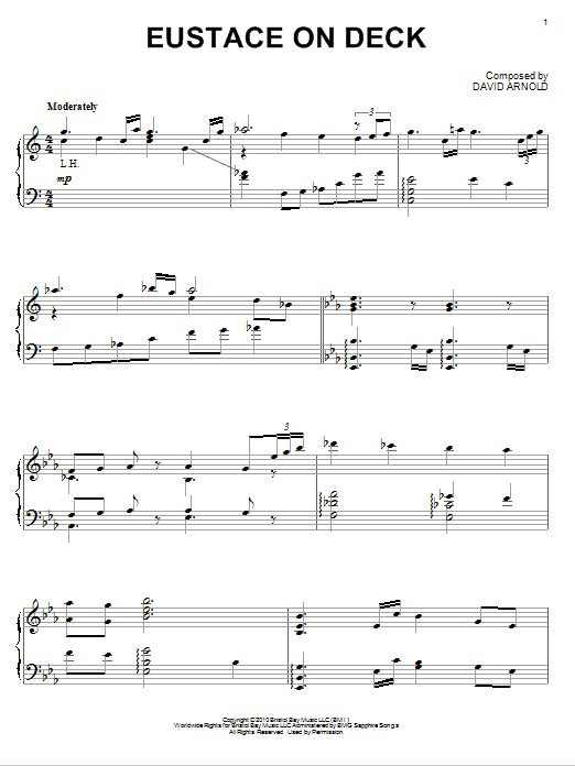 David Arnold Eustace On Deck Sheet Music Notes & Chords for Piano - Download or Print PDF David Arnold Eustace On Deck Sheet Music Notes & Chords for Piano - Download or Print PDF