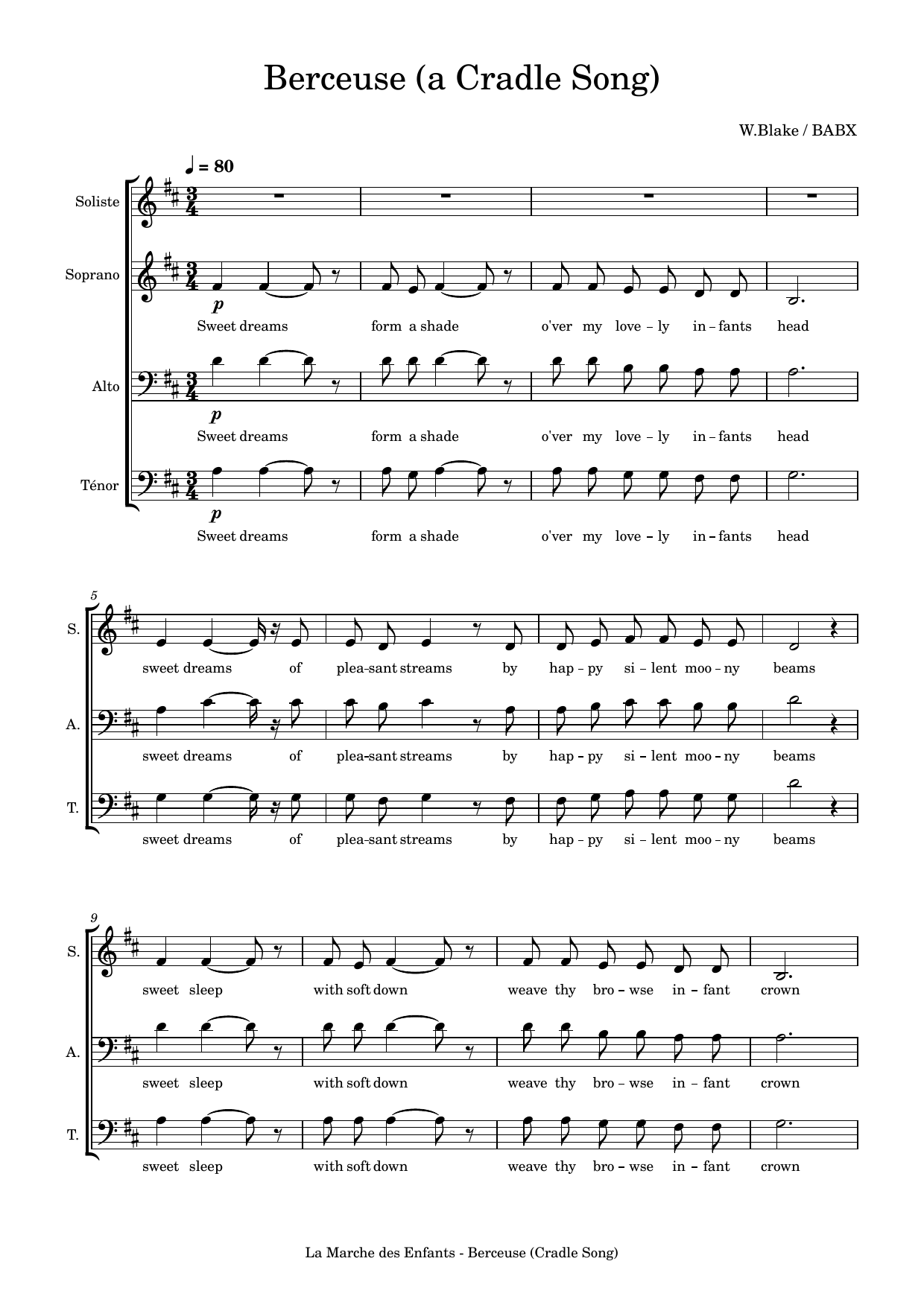 David Babin (Babx) Berceuse (A Cradle Song) Sheet Music Notes & Chords for Choir - Download or Print PDF