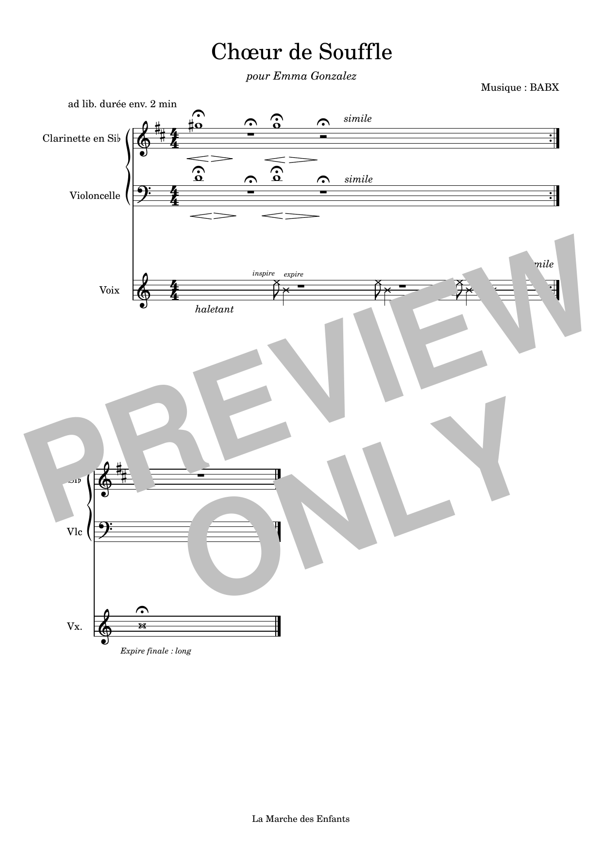 David Babin (Babx) Choeur De Souffle Sheet Music Notes & Chords for Choir - Download or Print PDF