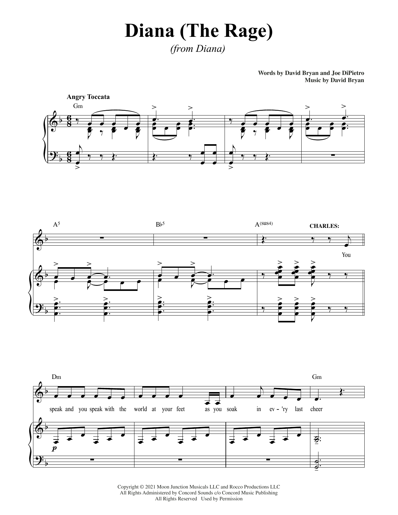 David Bryan & Joe DiPietro Diana (The Rage) (from Diana) Sheet Music Notes & Chords for Piano & Vocal - Download or Print PDF
