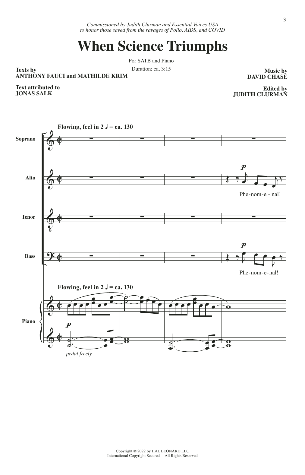 David Chase When Science Triumphs Sheet Music Notes & Chords for SATB Choir - Download or Print PDF