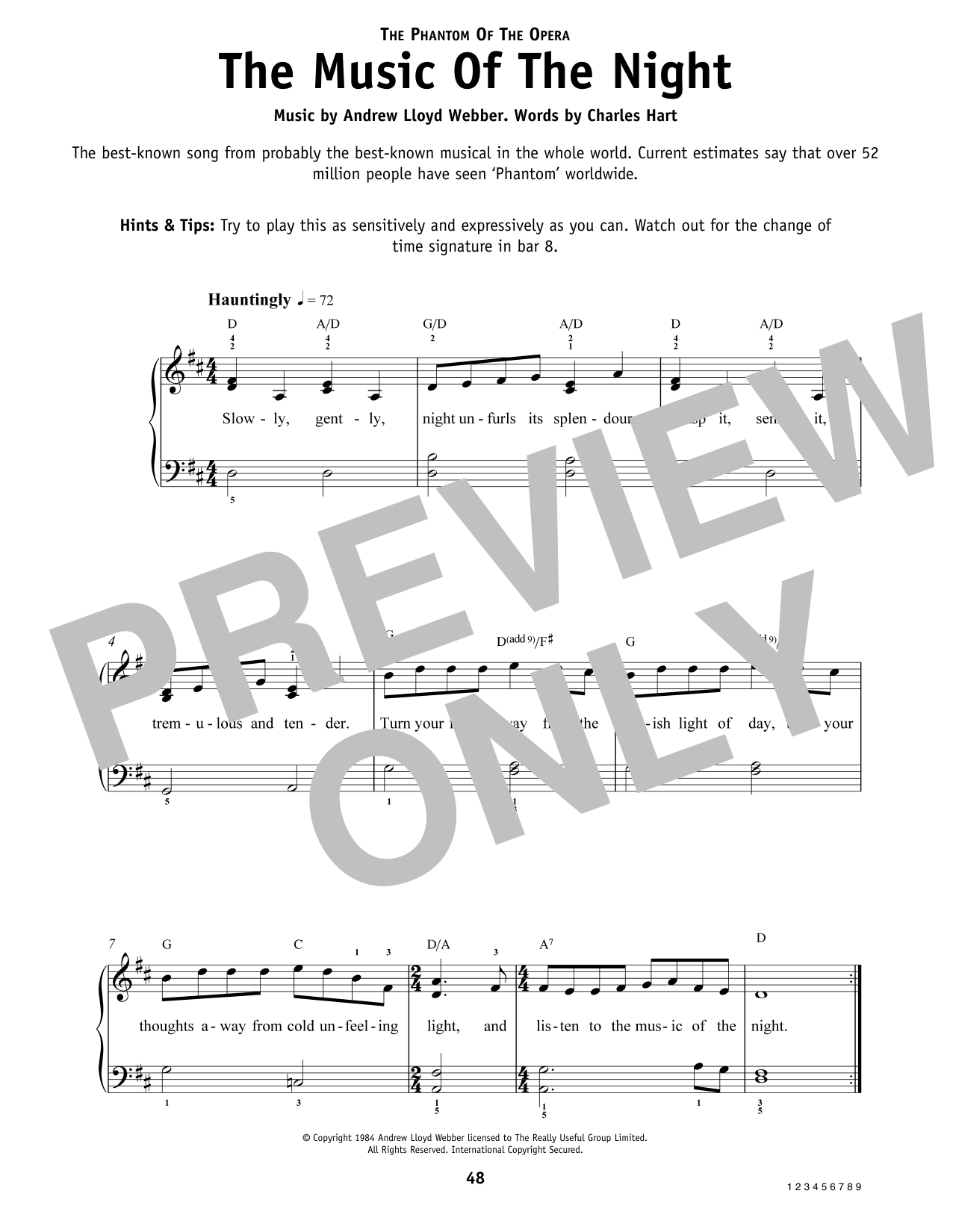 David Cook The Music Of The Night (from The Phantom Of The Opera) Sheet Music Notes & Chords for Really Easy Piano - Download or Print PDF David Cook The Music Of The Night (from The Phantom Of The Opera) Sheet Music Notes & Chords for Really Easy Piano - Download or Print PDF