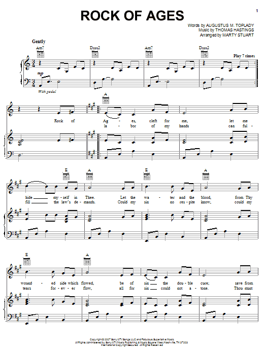 David Crowder Rock Of Ages Sheet Music Notes & Chords for Piano, Vocal & Guitar (Right-Hand Melody) - Download or Print PDF