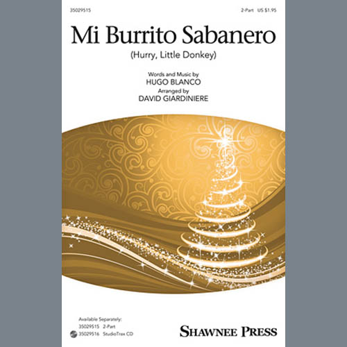 David Giardiniere, El Burrito Sabanero (Mi Burrito Sabanero), 2-Part Choir