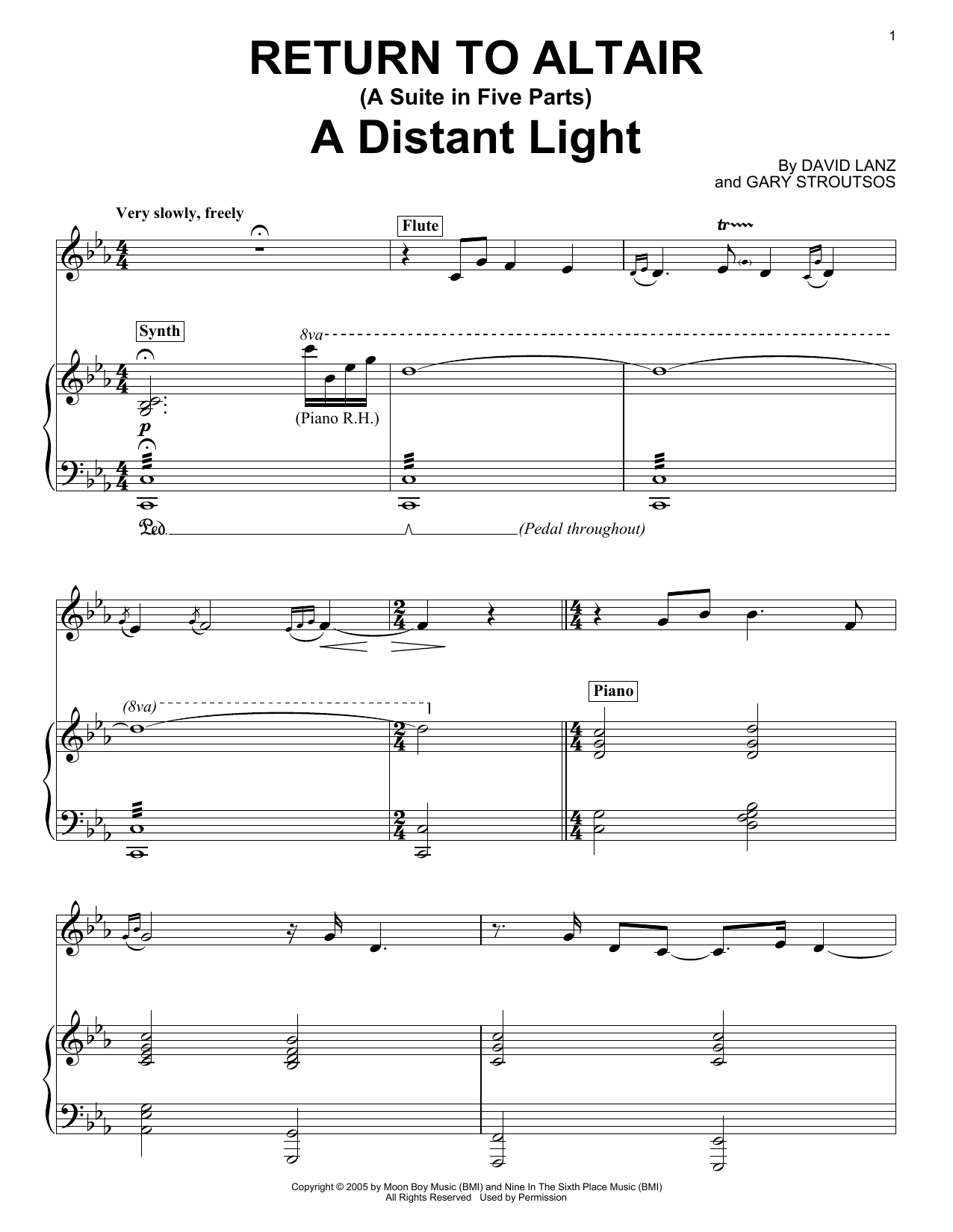 David Lanz & Gary Stroutsos A Distant Light Sheet Music Notes & Chords for Piano Solo - Download or Print PDF