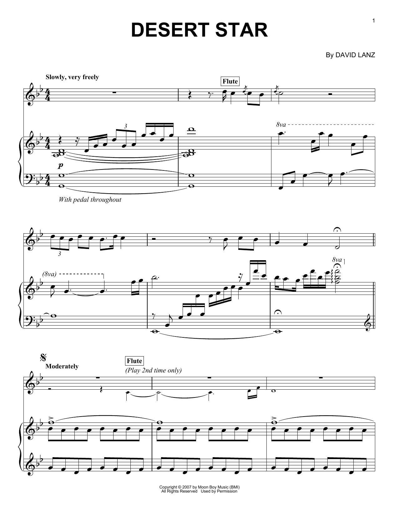 David Lanz & Gary Stroutsos Desert Star Sheet Music Notes & Chords for Piano Solo - Download or Print PDF
