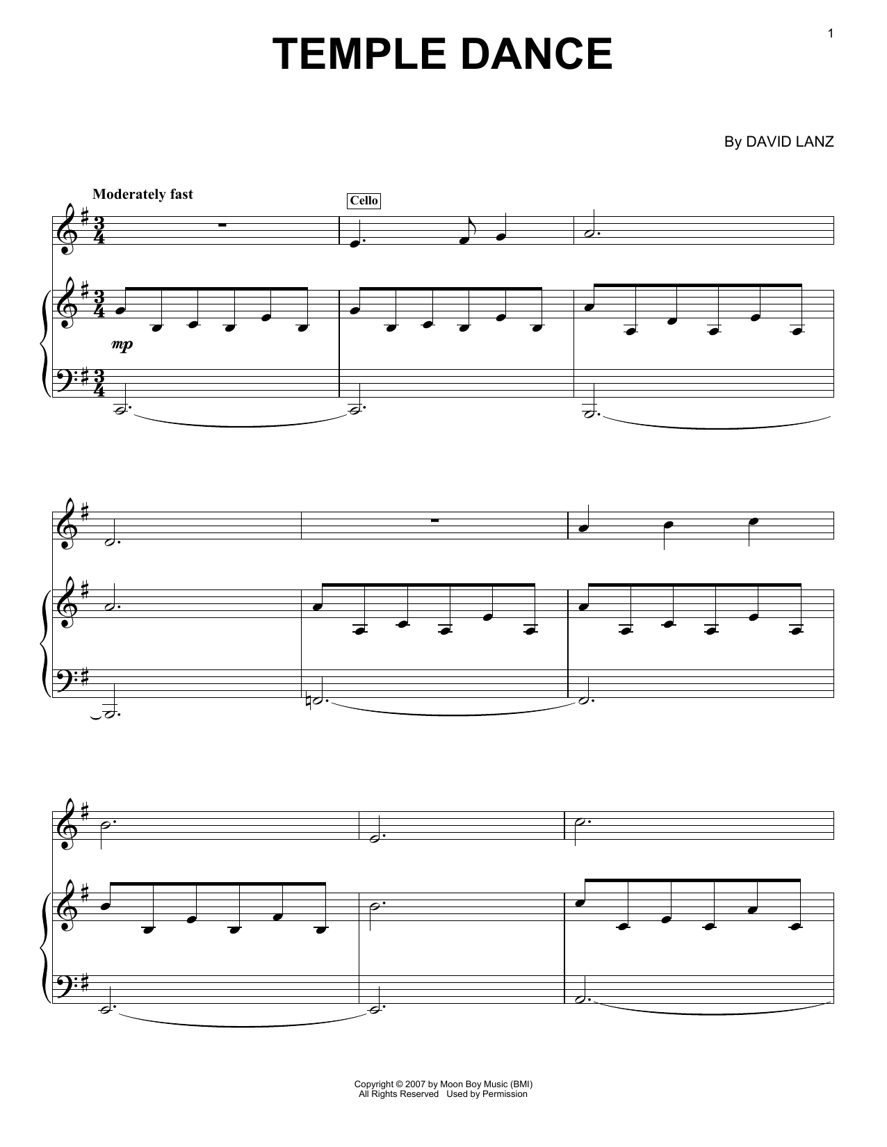 David Lanz & Gary Stroutsos Temple Dance Sheet Music Notes & Chords for Piano Solo - Download or Print PDF