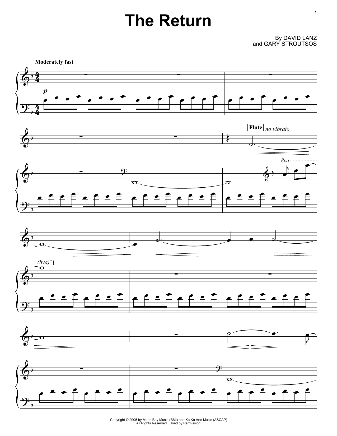David Lanz & Gary Stroutsos The Return Sheet Music Notes & Chords for Piano Solo - Download or Print PDF David Lanz & Gary Stroutsos The Return Sheet Music Notes & Chords for Piano Solo - Download or Print PDF