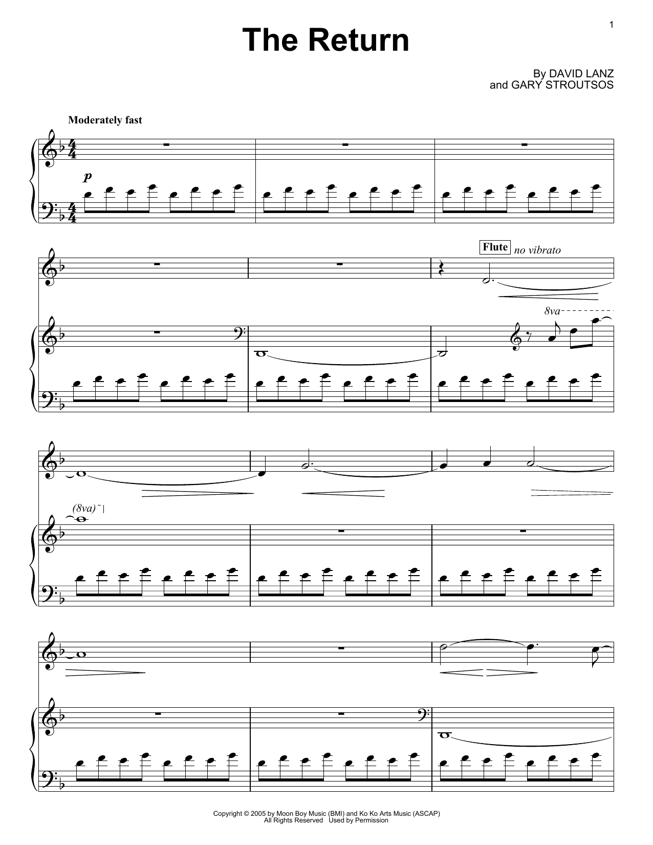 David Lanz & Gary Stroutsos The Return Sheet Music Notes & Chords for Piano Solo - Download or Print PDF
