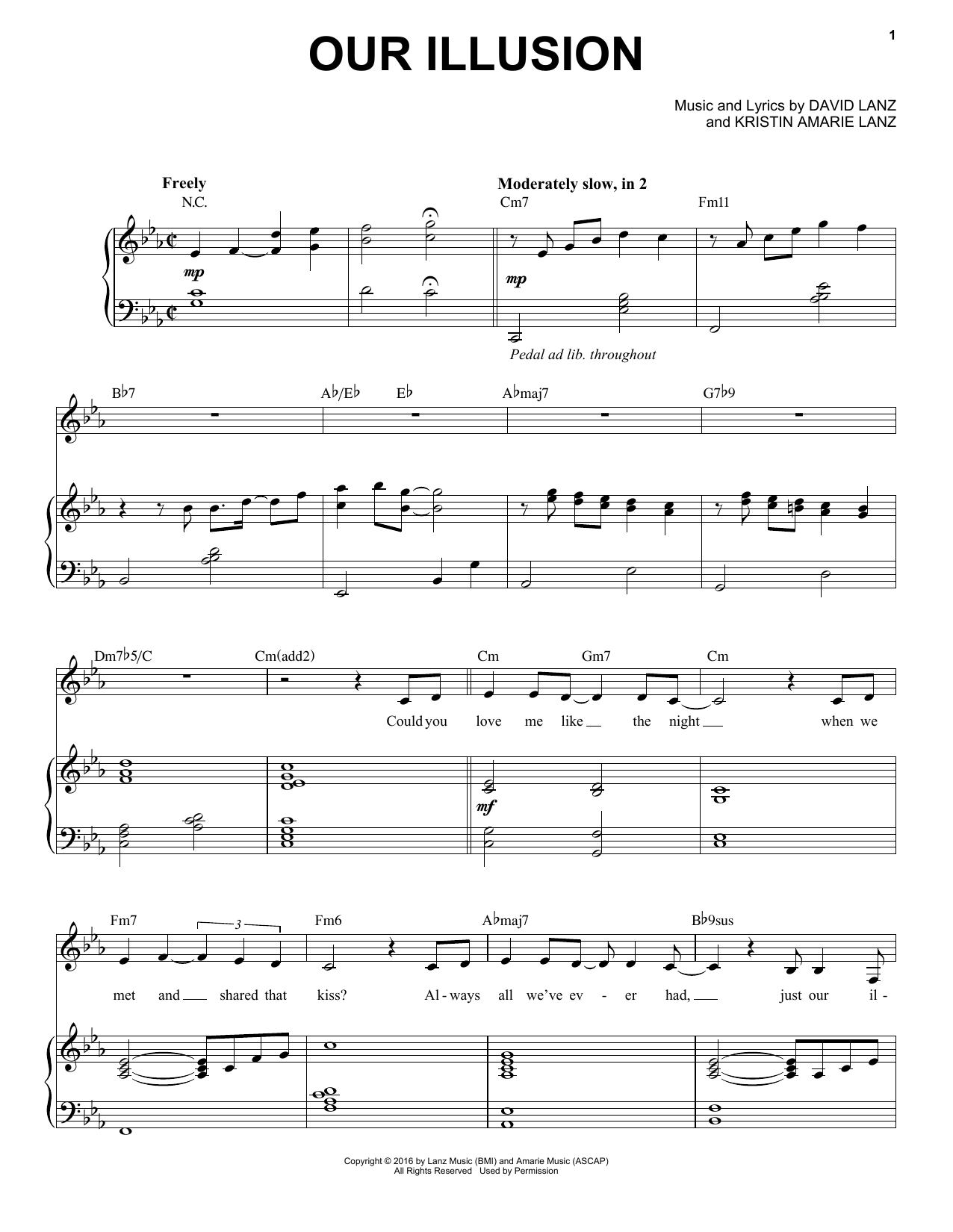 David Lanz & Kristin Amarie Our Illusion Sheet Music Notes & Chords for Piano Solo - Download or Print PDF