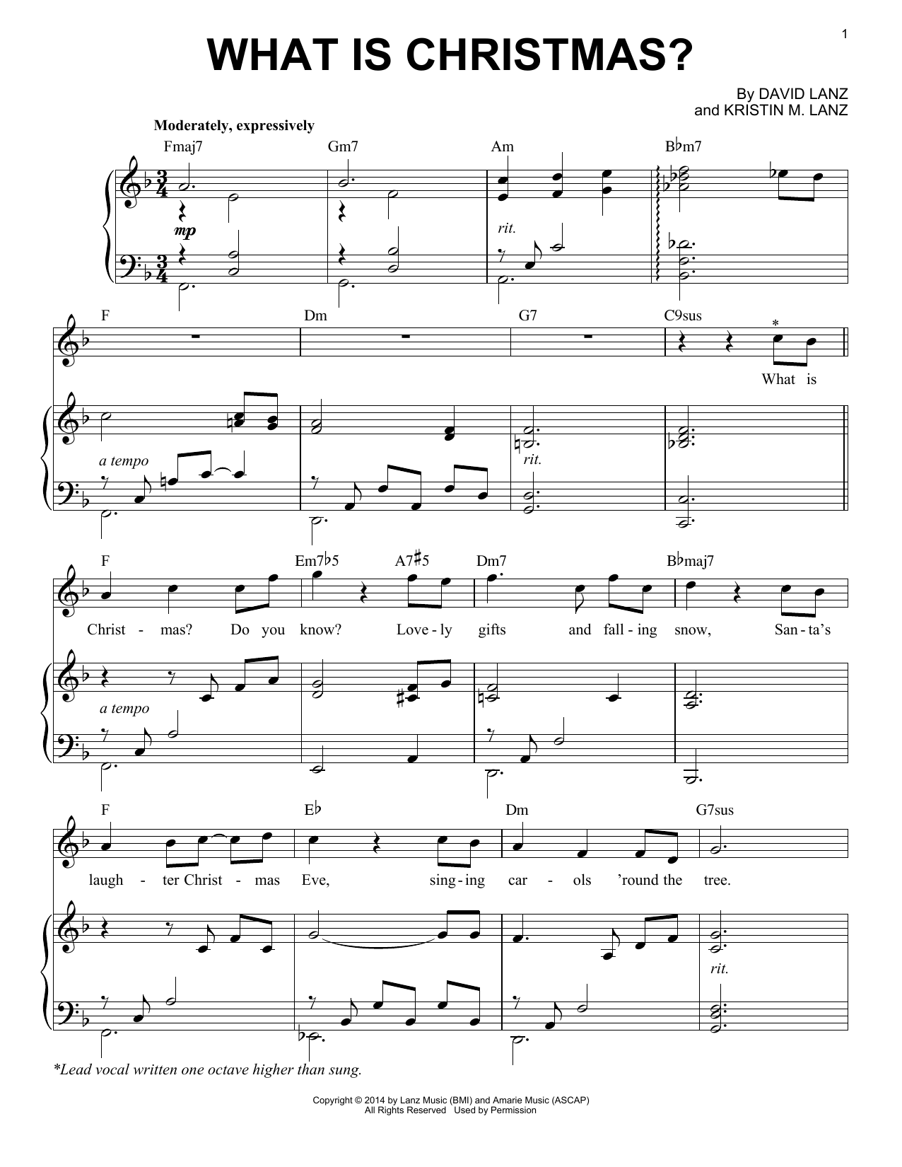 David Lanz & Kristin Amarie What Is Christmas? Sheet Music Notes & Chords for Piano Solo - Download or Print PDF