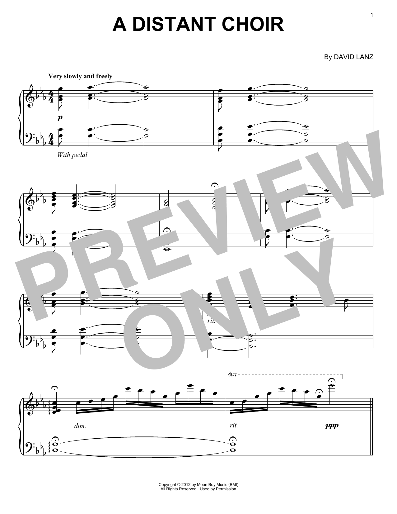 David Lanz A Distant Choir Sheet Music Notes & Chords for Piano Solo - Download or Print PDF
