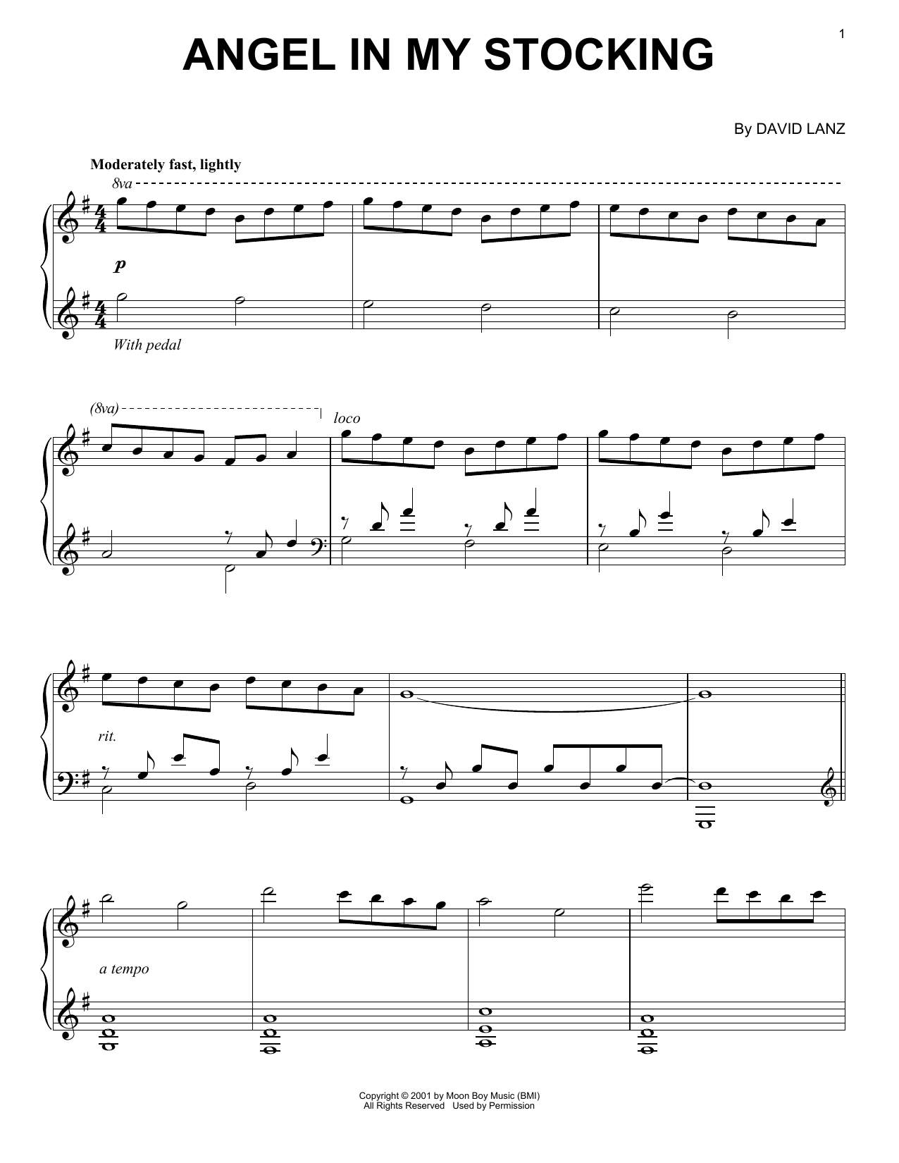 David Lanz Angel In My Stocking Sheet Music Notes & Chords for Piano Solo - Download or Print PDF