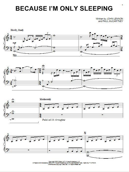 David Lanz Because I'm Only Sleeping Sheet Music Notes & Chords for Piano - Download or Print PDF David Lanz Because I'm Only Sleeping Sheet Music Notes & Chords for Piano - Download or Print PDF