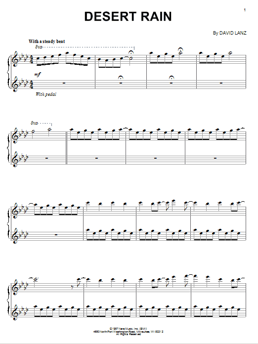 David Lanz Desert Rain Sheet Music Notes & Chords for Piano - Download or Print PDF