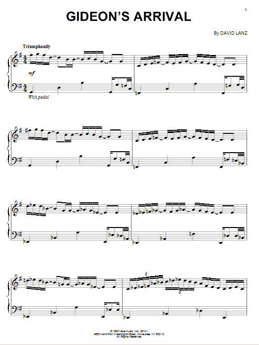 David Lanz Gideon's Arrival Sheet Music Notes & Chords for Piano - Download or Print PDF