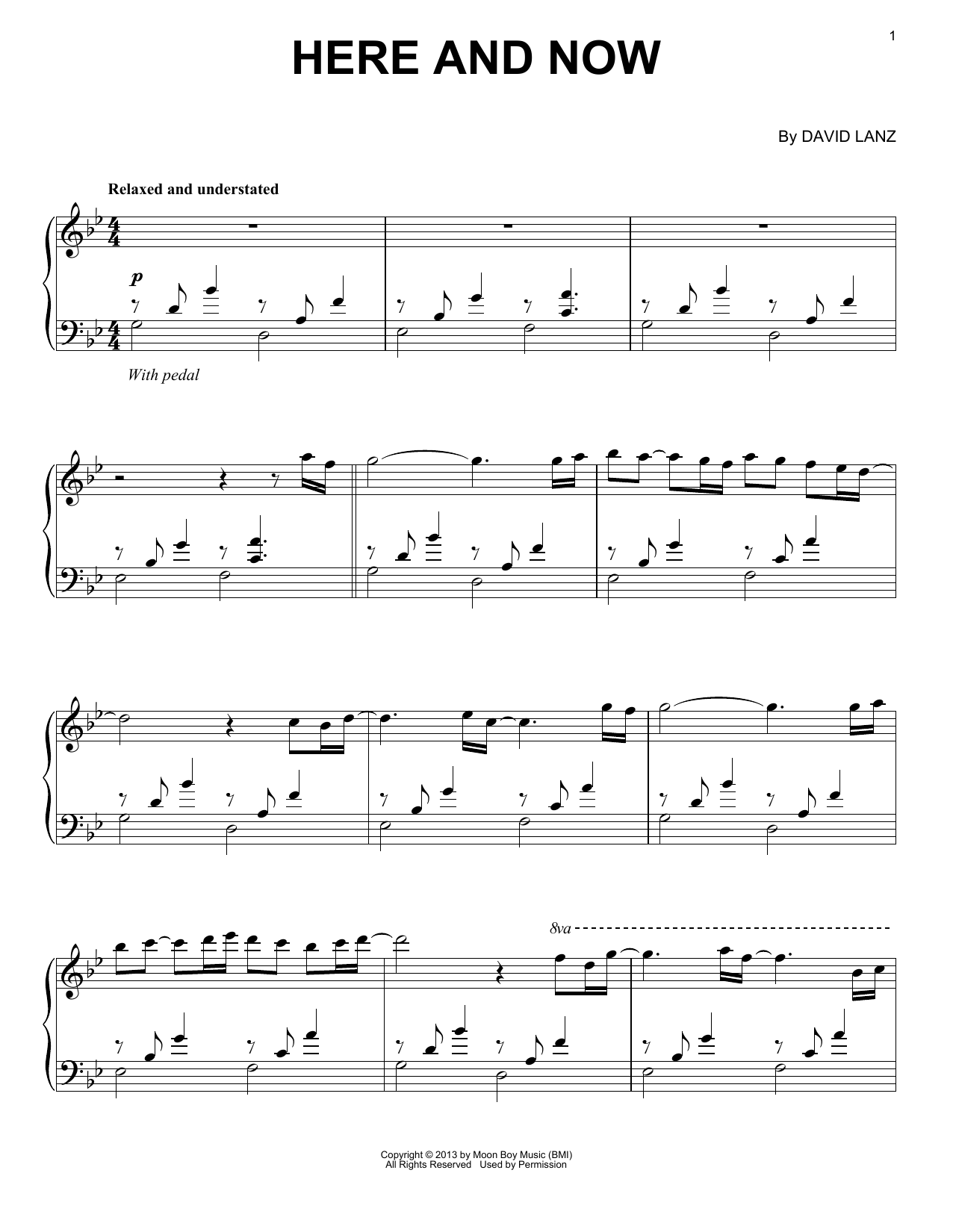 David Lanz Here And Now Sheet Music Notes & Chords for Piano Solo - Download or Print PDF
