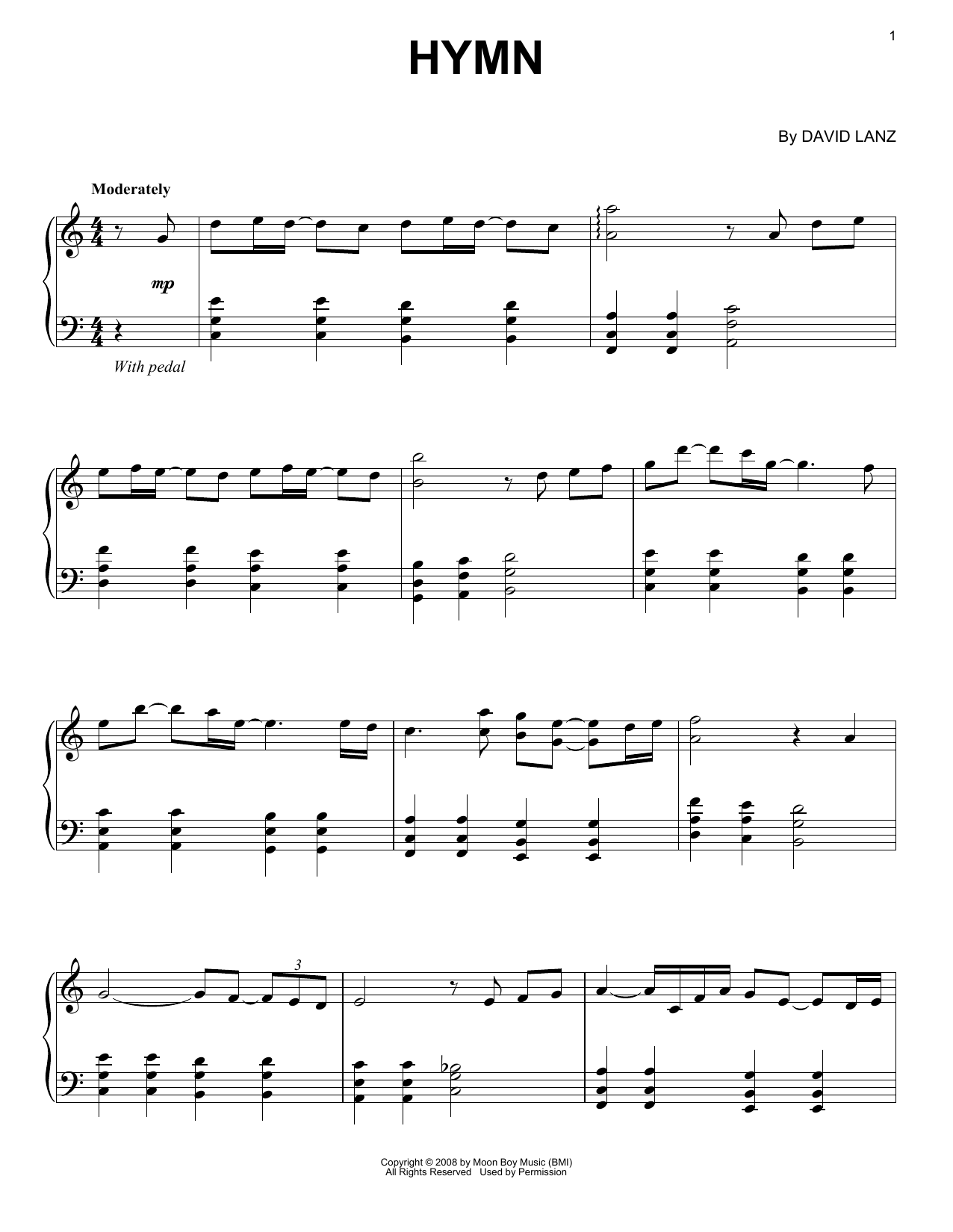 David Lanz Hymn Sheet Music Notes & Chords for Piano Solo - Download or Print PDF