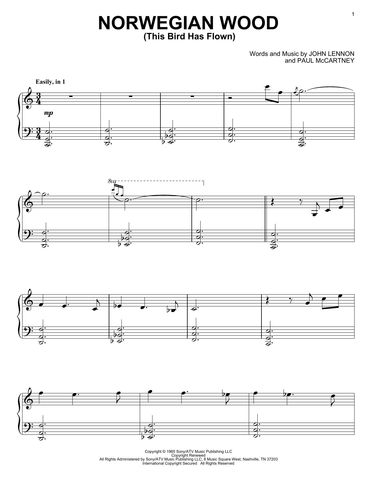 David Lanz Norwegian Wood (This Bird Has Flown) Sheet Music Notes & Chords for Piano - Download or Print PDF