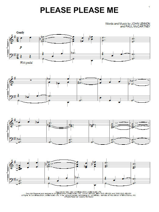 The Beatles Please Please Me Sheet Music Notes & Chords for Piano - Download or Print PDF