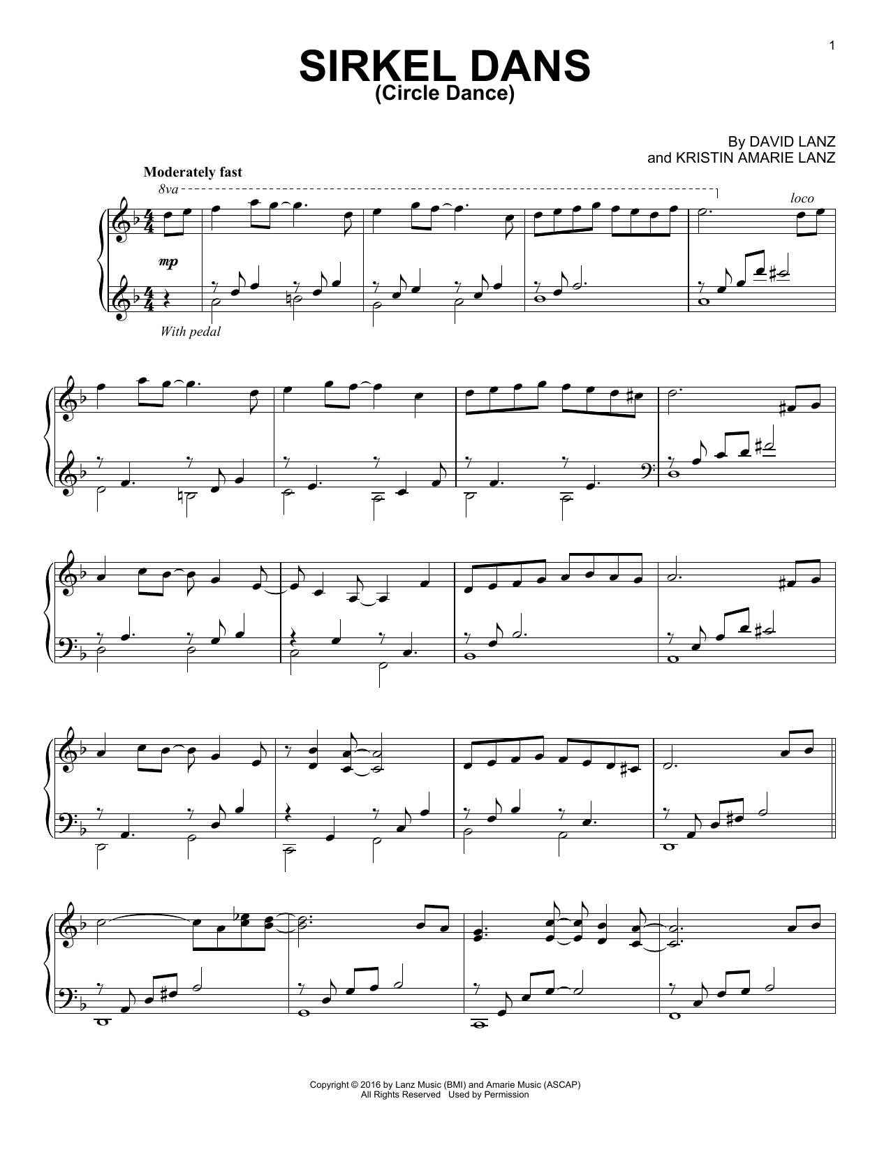 David Lanz Sirkel Dans (Circle Dance) Sheet Music Notes & Chords for Piano Solo - Download or Print PDF