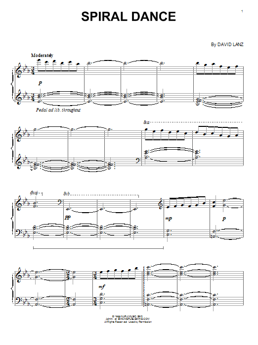 David Lanz Spiral Dance Sheet Music Notes & Chords for Piano - Download or Print PDF