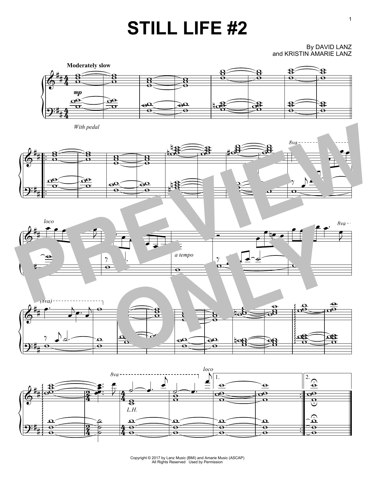 David Lanz Still Life #2 Sheet Music Notes & Chords for Piano Solo - Download or Print PDF