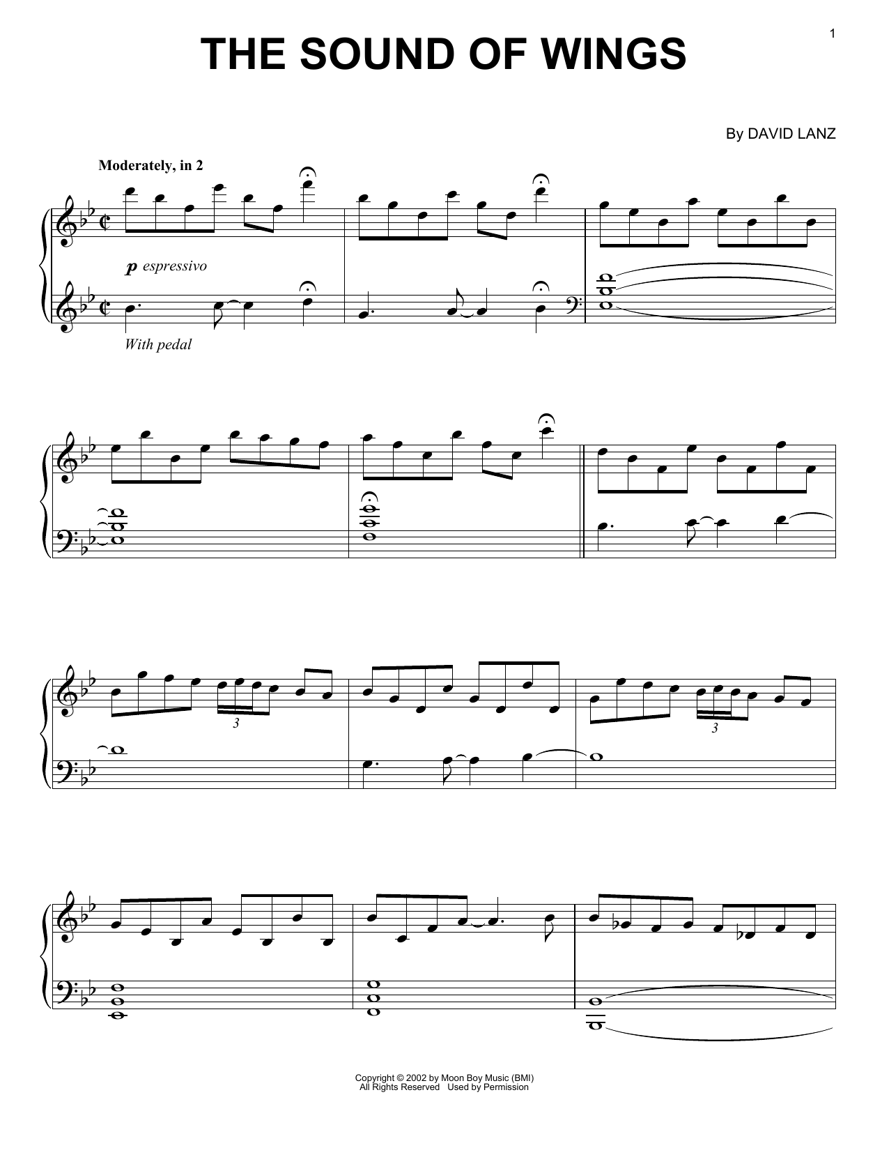 David Lanz The Sound Of Wings Sheet Music Notes & Chords for Piano Solo - Download or Print PDF