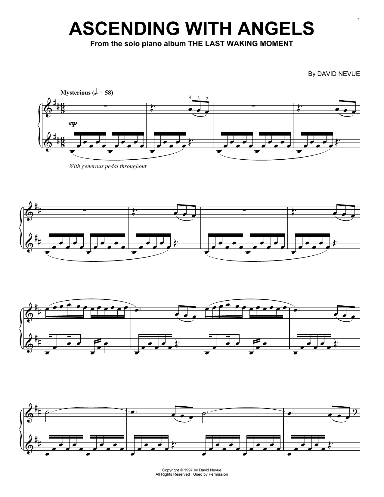 David Nevue Ascending With Angels Sheet Music Notes & Chords for Piano Solo - Download or Print PDF