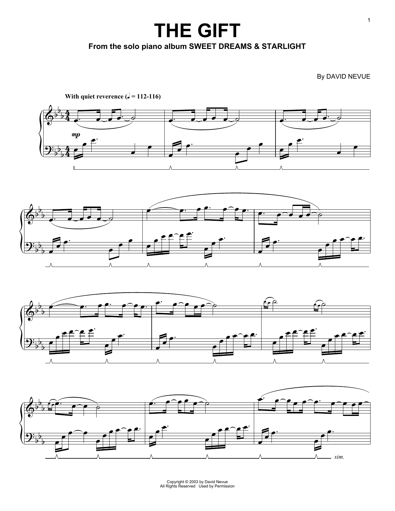 David Nevue The Gift Sheet Music Notes & Chords for Piano Solo - Download or Print PDF