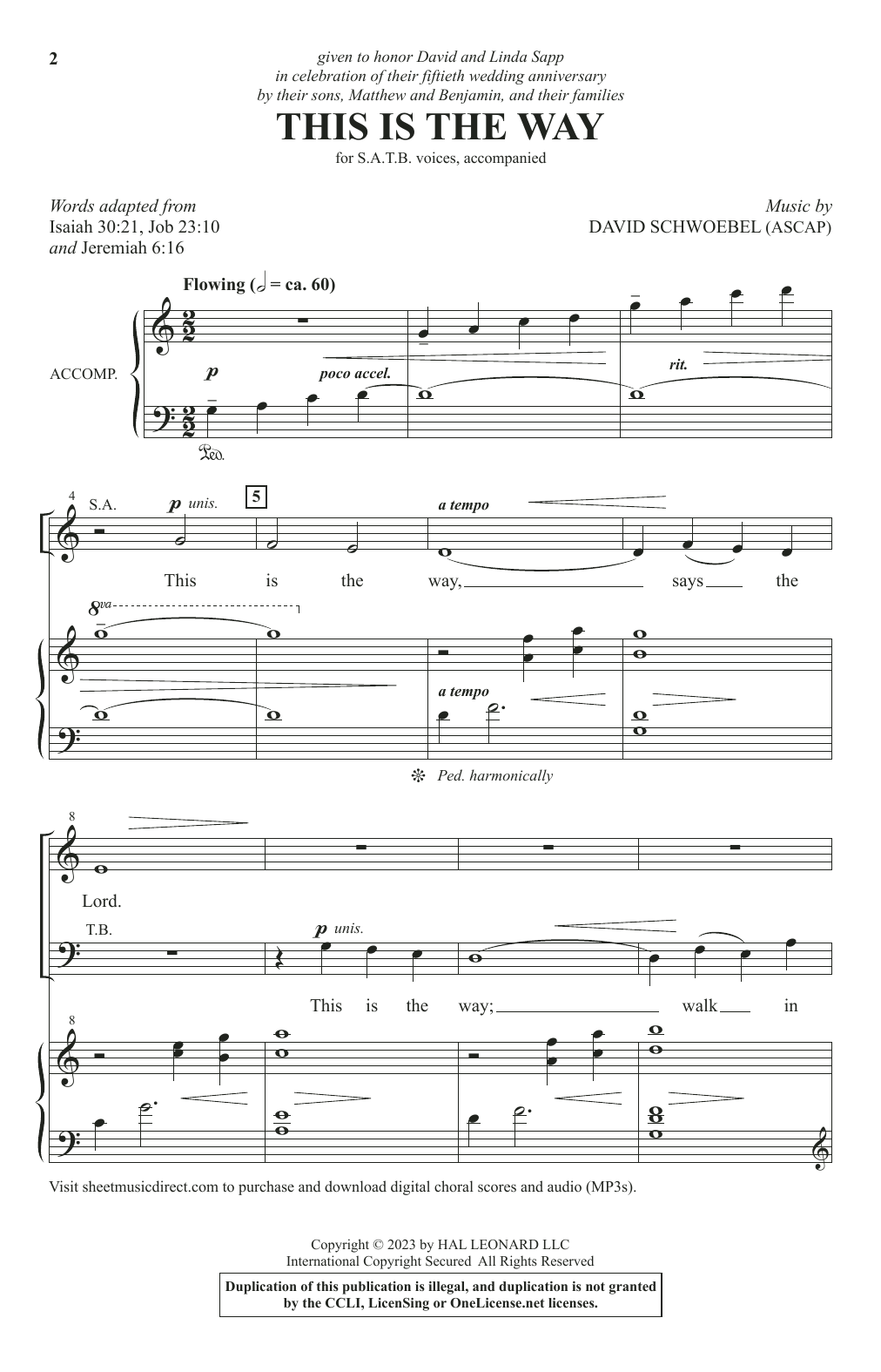 David Schwoebel This Is The Way Sheet Music Notes & Chords for SATB Choir - Download or Print PDF