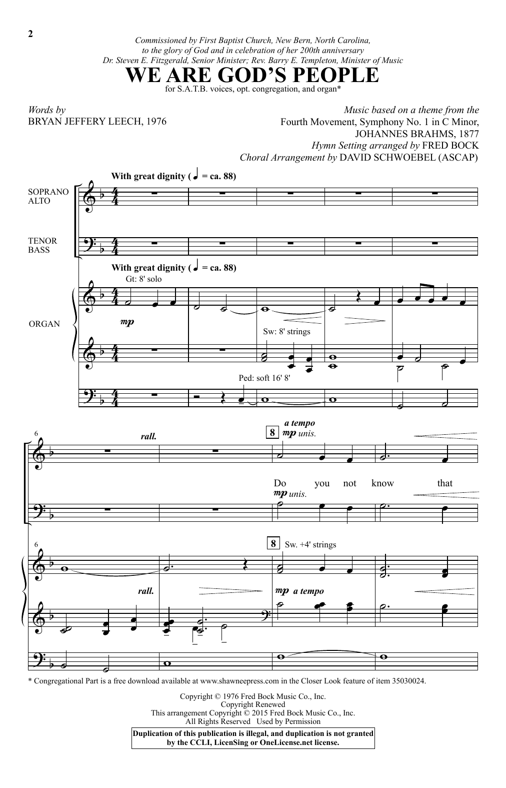David Schwoebel We Are God's People Sheet Music Notes & Chords for SATB - Download or Print PDF