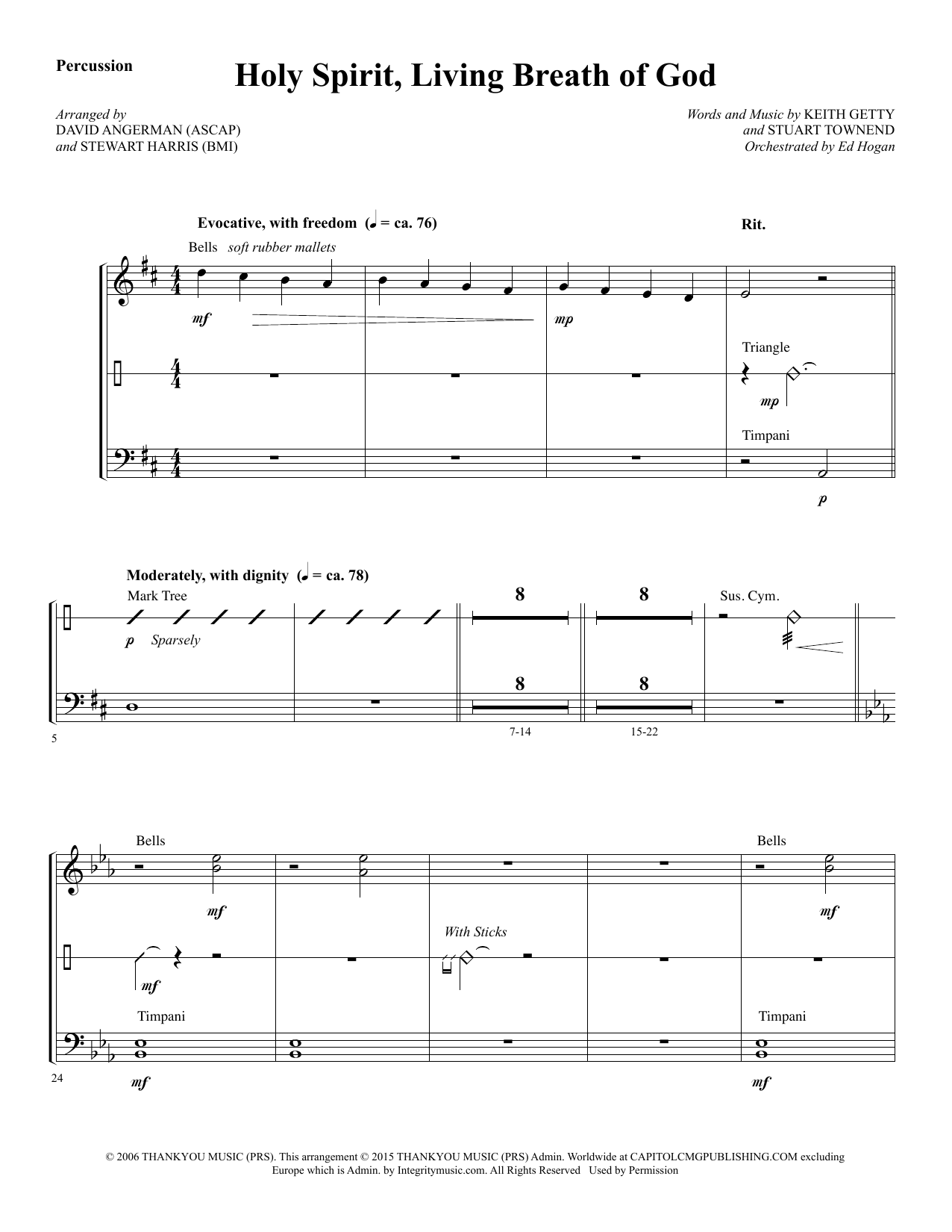 Preview David Angerman Holy Spirit, Living Breath of God - Percussion Sacred sheet music, notes and chords for Choir Instrumental Pak, SKU: 346553 Holy Spirit, Living Breath of God - Percussion sheet music