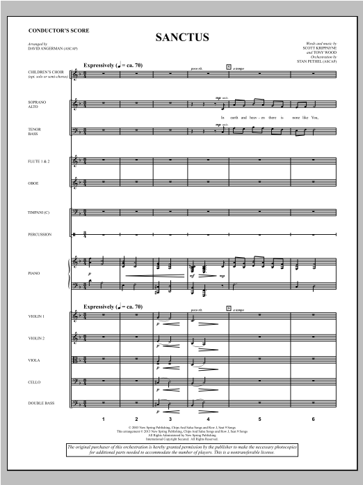 Sanctus - Score sheet music