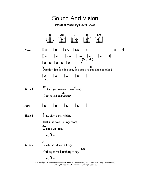 Sound And Vision sheet music