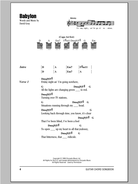 Preview David Gray Babylon Pop sheet music, notes and chords for Piano, Vocal & Guitar, SKU: 13634 sheet music, piano notes, chords, guitar tabs, score, transpose, transcribe, how to play, guide, download, learn, tutorial, progression, song, artist, awards, billboard, mtv, vh1, tour, single, album, release