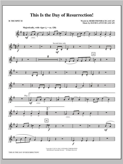 This Is the Day of Resurrection! - Bb Trumpet 2 sheet music