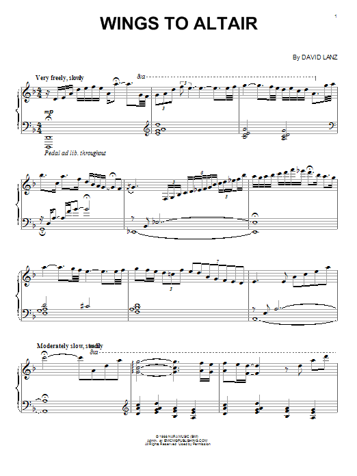 Wings To Altair sheet music