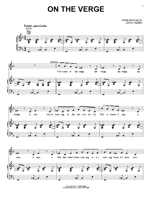 On The Verge sheet music