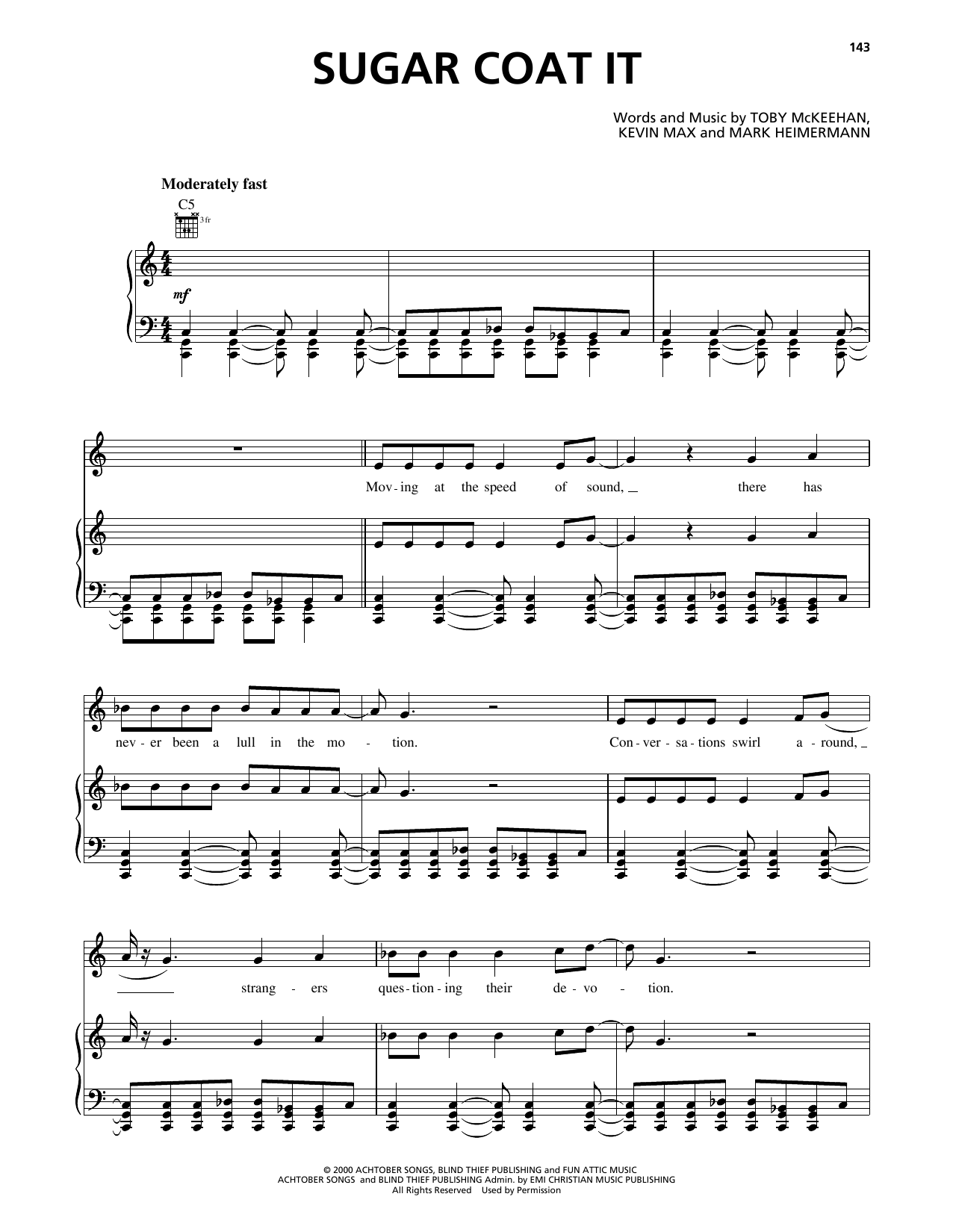 dc Talk Sugar Coat It Sheet Music Notes & Chords for Piano, Vocal & Guitar (Right-Hand Melody) - Download or Print PDF