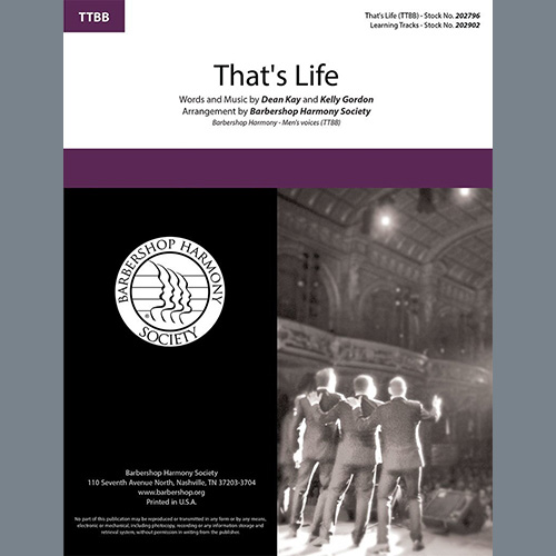 Dean Kay & Kelly Gordon, That's Life (arr. Barbershop Harmony Society), SSAA Choir