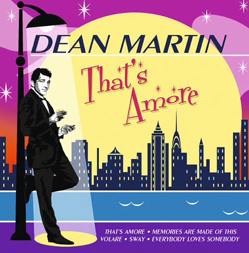 Dean Martin, That's Amore, Piano, Vocal & Guitar (Right-Hand Melody)