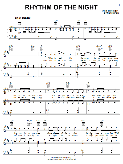 DeBarge Rhythm Of The Night Sheet Music Notes & Chords for Ukulele - Download or Print PDF