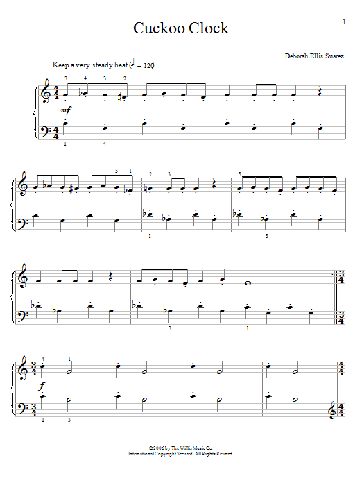 Deborah Ellis Suarez Cuckoo Clock Sheet Music Notes & Chords for Educational Piano - Download or Print PDF